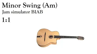 Minor Swing (Am) 1:1 LR - 05 170bpm Folk w/ Guitar - Band-in-a-Box gypsy jazz jam simulator