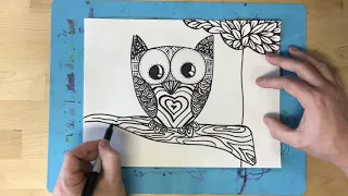 Kids Art Project - Zentangle Animals