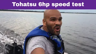 Tohatsu 6hp outboard motor speed test