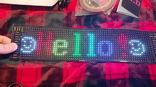 Rayhome RAYHOME Scrolling Bright Advertising LED Signs, Flexible USB 5V LED Car Sign Bluetooth App C