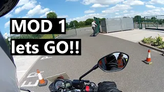 How my Mod 1 went - Motorcycle Mock Test Practice Video