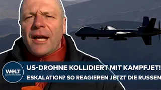 PUTINS KRIEG: US-Drohne kollidiert mit Kampfjet! Eskalation? So reagieren jetzt die Russen