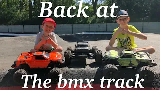 Back at the bmx track with xmaxx , maxx ,outcast, notorious, kraton exb