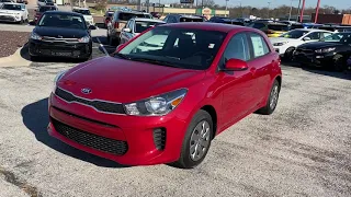 2020 KIA Rio S 5D Hatchback in Currant Red with Black