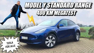 Tesla ModelY Standard Range 400 km Test! Reichweite Ladezeit 3-90% Verbrauch uvm #elektroauto #cars