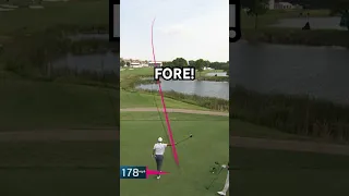 A bounce … off an elbow into the fairway? 😬