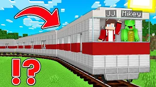 JJ and Mikey Build A Working TRAIN HOUSE - in Minecraft Maizen