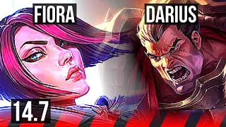 FIORA vs DARIUS (TOP) | 7/0/2, Godlike, 300+ games | EUW Master | 14.7