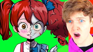 THE DARK ORIGIN STORY OF HUGGY WUGGY.EXE!? (Poppy Playtime Animation *LANKYBOX REACTION*)