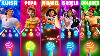 Encanto Luisa VS Pepa VS Mirabel VS Isabela VS Dolores - Dancing Road!