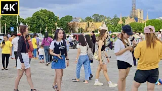 Enjoying The Cambodia 4K Walk | Evening Street Walking Tour | August 2023