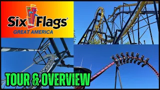 Six Flags Great America - 4K | Walkthrough & Tour | Gurnee, Illinois (No Copyright)