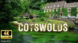 COTSWOLDS 4K - Most Beautiful Villages to Visit in England | Bibury Trout Farm and Arlington Row |