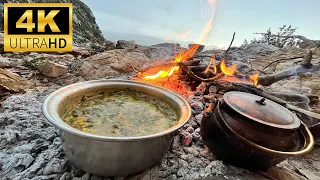 Cooking in the rain, incredible food of Zagros residents ( ASMR cooking )