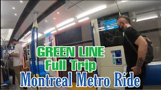 Montreal Metro Ride from ANGRIGNON to HONORÉ BEAUGRAND Metro ll GREEN LINE Full Trip