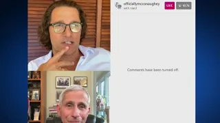 Matthew McConaughey interviews Dr. Anthony Fauci on Instagram