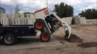 Loading a Bobcat - WITHOUT RAMPS