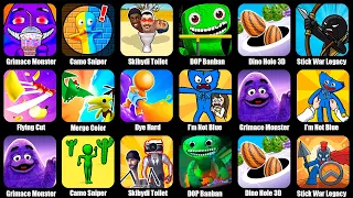 Grimace Monster Scary Survival,Camo Sniper,Skibydi Toilet Survival Master,DOP Banban,Dino Hole 3D