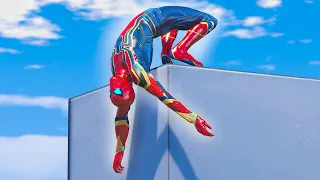 GTA 5 IRON SPIDERMAN Ragdolls Compilation (Euphoria Physics Showcase) Ep 1