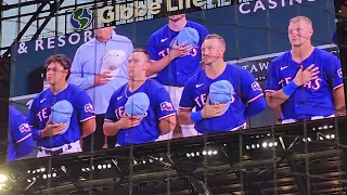 Texas Rangers v Boston Red Sox National anthem 3/25/24