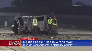 Multiple fatalities after fiery, wrong-way crash on I-90 in McHenry County