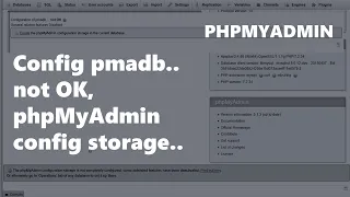 XAMPP MySQL Error : Configuration of pmadb... Not OK