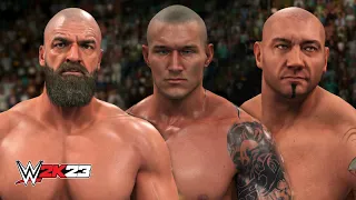 WWE 2K23 - Triple H Vs Randy Orton Vs Batista For The World Heavyweight Championship (PS5)