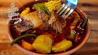 🔴 Caldo de Res en Chile Colorado ¡ Rico y Nutritivo!El sabor latino