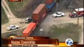 Pedestrian hit and killed by train