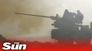 Ukrainian military near Bakhmut fire Soviet-era anti-aircraft gun at Russians