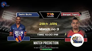 Abu Dhabi T10 League 2021 3rd Match Prediction Delhi Bulls vs Bangla Tigers  | Dream 11