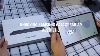Samsung Galaxy Tab A9 Aesthetic Unboxing + case ✨️💜 #unboxingsamsungtabA9