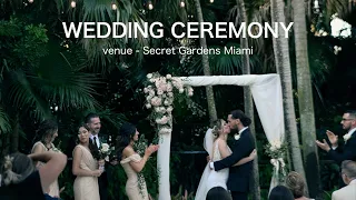 Wedding Ceremony at Secret Gardens Miami - Violinist Frank Lima