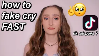 how to cry on command FAST how to fake cry lol