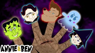 The Spooky Monster Finger Family 🖐🏼| Halloween Songs For Kids | Annie And Ben