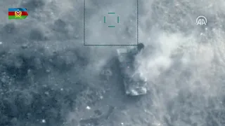Минобороны Азербайджана распространило видео уничтожения зенитной установки ВС Армении