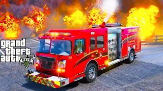 GTA 5 Firefighter Mod Hitting It Hard From The Yard Defensive Fire Attack On A Dangerous Dock Fire