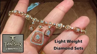 Tanishq Latest Light weight Diamond Necklace Set Designs With Price/Phoenix Mall/Asian Mall/deeya