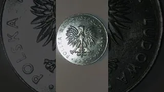 World Coins Poland 20 Zlotych 1990. Obverse Side.