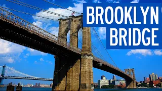 Walking across the Brooklyn Bridge, Dumbo, Brooklyn,  NYC (Binaural City Sounds) City Ambience