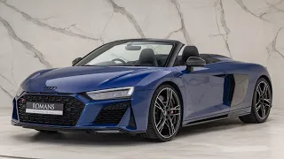 2019 Audi R8 Spyder V10 Performance Carbon Black - Ascari Blue Metallic - Walkaround & Interior [4K]