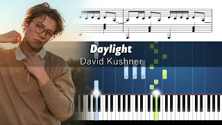 David Kushner - Daylight - Piano Tutorial with Sheet Music