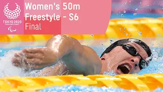 Paralympic Gold For Yelyzaveta Mereshko 🥇| Women's 50m Freestyle - S6 Final | Tokyo 2020 Paralympics