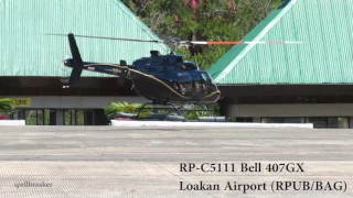 Bell 407GX RP-C5111 Loakan Airport departure