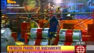 Este es el detrás de cámaras del triunfo de Patricio Parodi como mejor guerrero de la semana