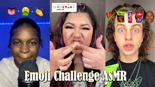 ASMR Tiktok 🤔🍣🍖👀 Emoji Challenge ASMR compilation #1