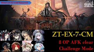 ZT-EX-7-CM Challenge Mode | 8 OPs AFK Trust Farm | ZWILLINGSTÜRME IM HERBST [Arknights]