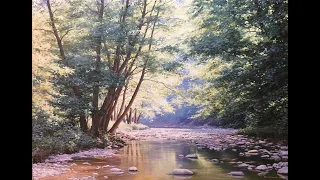 Painting oil on canvas "Morning on the Pshada River" Artist Alik Oleynik