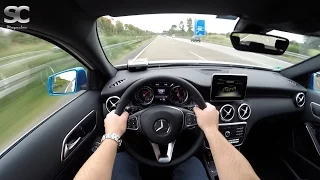 Mercedes-Benz A 200 (2016) on German Autobahn - POV Top Speed Drive