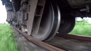 Train wheel running on track : State Railway of Thailand